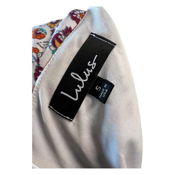 Lulus Dress Womens S White Paisley Shift Mini Nikolai Lined Preppy Church Summer - Picture 11 of 12